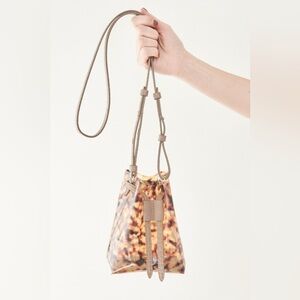 Nanushka Mini Bucket Crossbody Bag, Tortoise